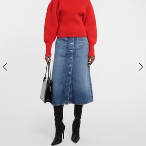 NWT Citizens of Humanitu Anouk Denim Button-Front Midi Skirt